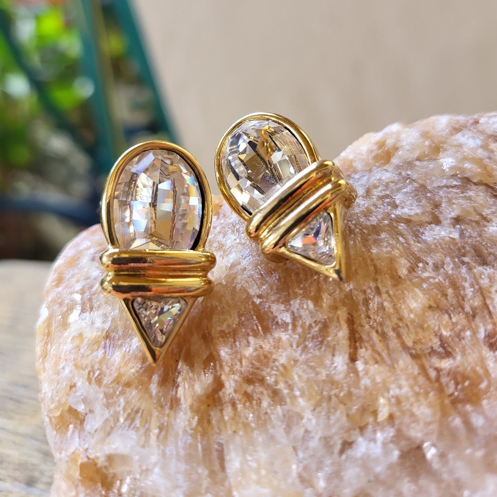 Rare vintage crystal earrings